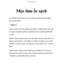 Mẹo làm ốc sạch