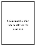 Update nhanh 3 công thức bò sốt vang cho ngày lạnh