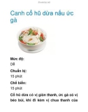 Canh cổ hũ dừa nấu ức gà