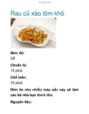 Rau củ xào tôm khô