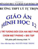 Vị trí tương đối của hai mặt phẳng, chùm mặt phẳng