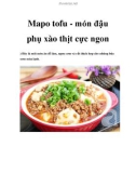 Mapo tofu - món đậu phụ xào thịt cực ngon