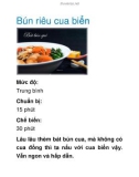 Bún riêu cua biển