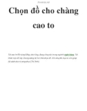 Chọn đồ cho chàng cao to