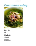 Canh cua rau muống