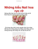 Những kiểu Nail hoa rực rỡ