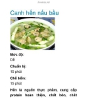 Canh hến nấu bầu