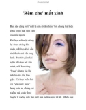 'Rèm che' mắt xinh