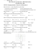 Đề cương ôn tập học kì 1 môn Toán 12 năm 2019-2020 - Trường THPT Chu Văn An