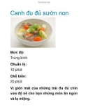 Canh đu đủ sườn non