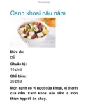 Canh khoai nấu nấm