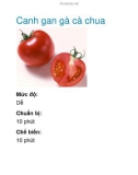 Canh gan gà cà chua