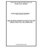 Sáng kiến kinh nghiệm Tiểu học: Một số kinh nghiệm xây dựng nền nếp trong công tác chủ nhiệm lớp