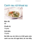 Canh rau rút khoai sọ