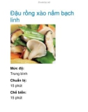 Đậu rồng xào nấm bạch linh