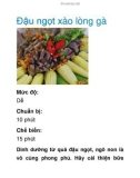 Đậu ngọt xào lòng gà