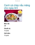 Canh cá chép nấu măng cho ngày 8/3