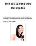 Tinh dầu và công thức làm đẹp tóc