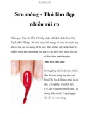 Sơn móng - Thú làm đẹp nhiều rủi ro