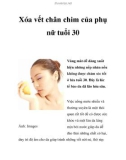 Xóa vết chân chim của phụ nữ tuổi 30