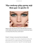 Mẹo makeup giúp gương mặt thon gọn và quyến rũ