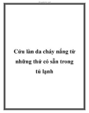 Cứu làn da cháy nắng từ những thứ có sẵn trong tủ lạnh