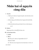 Nhân hai số nguyên cùng dấu