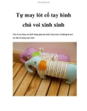 Tự may lót cổ tay hình chú voi xinh xinh