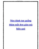 Mẹo đánh tan quầng thâm mắt đơn giản mà hiệu quả