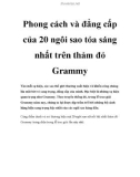 Phong cách và đẳng cấp của 20 ngôi sao tỏa sáng nhất trên thảm đỏ Grammy