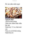 Bò xào nấm mềm ngọt