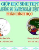 Khóa luận Giúp học sinh trung học phổ thông vượt qua những sai lầm trong lập luận toán học phần hình học