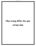 Mẹo trang điểm cho quý cô hai cằm