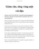 Giảm cân, tăng vòng một với đậu