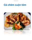 Cá chẽm cuộn tôm