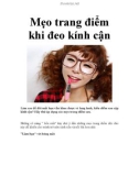 Mẹo trang điểm khi đeo kính cận