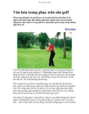 Văn hóa trang phục trên sân golf