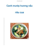 Canh mướp hương nấu riêu cua .