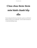 Chua chua thơm thơm món bánh chanh hấp dẫn