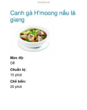 Canh gà H'moong nấu lá giang