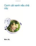 Canh cải xanh nấu chả cây