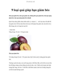 9 loại quả giúp bạn giảm béo