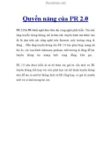 Quyền năng của PR 2.0