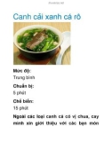 Canh cải xanh cá rô