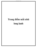 Trang điểm mắt nhũ long lanh