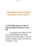 Giới thiệu một số kỹ thuật bảo quản vi sinh vật (tt)