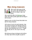 Mẹo dùng mascara