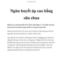 Ngừa huyết áp cao bằng sữa chua