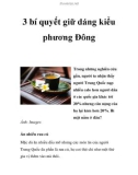 3 bí quyết giữ dáng kiểu phương Đông