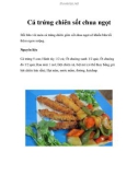 Cá trứng chiên sốt chua ngọt